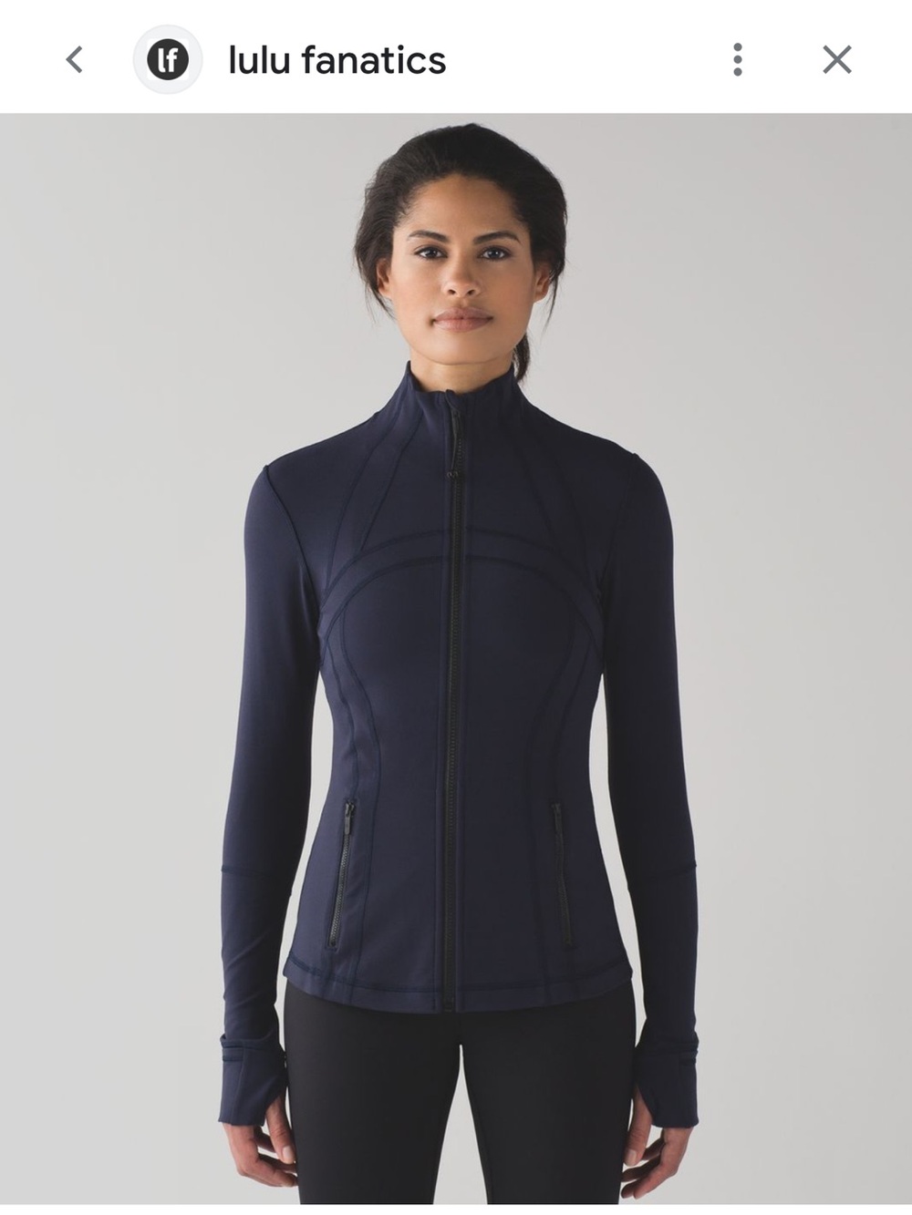 lululemon athletica Black Slim Fit Zip Jacket